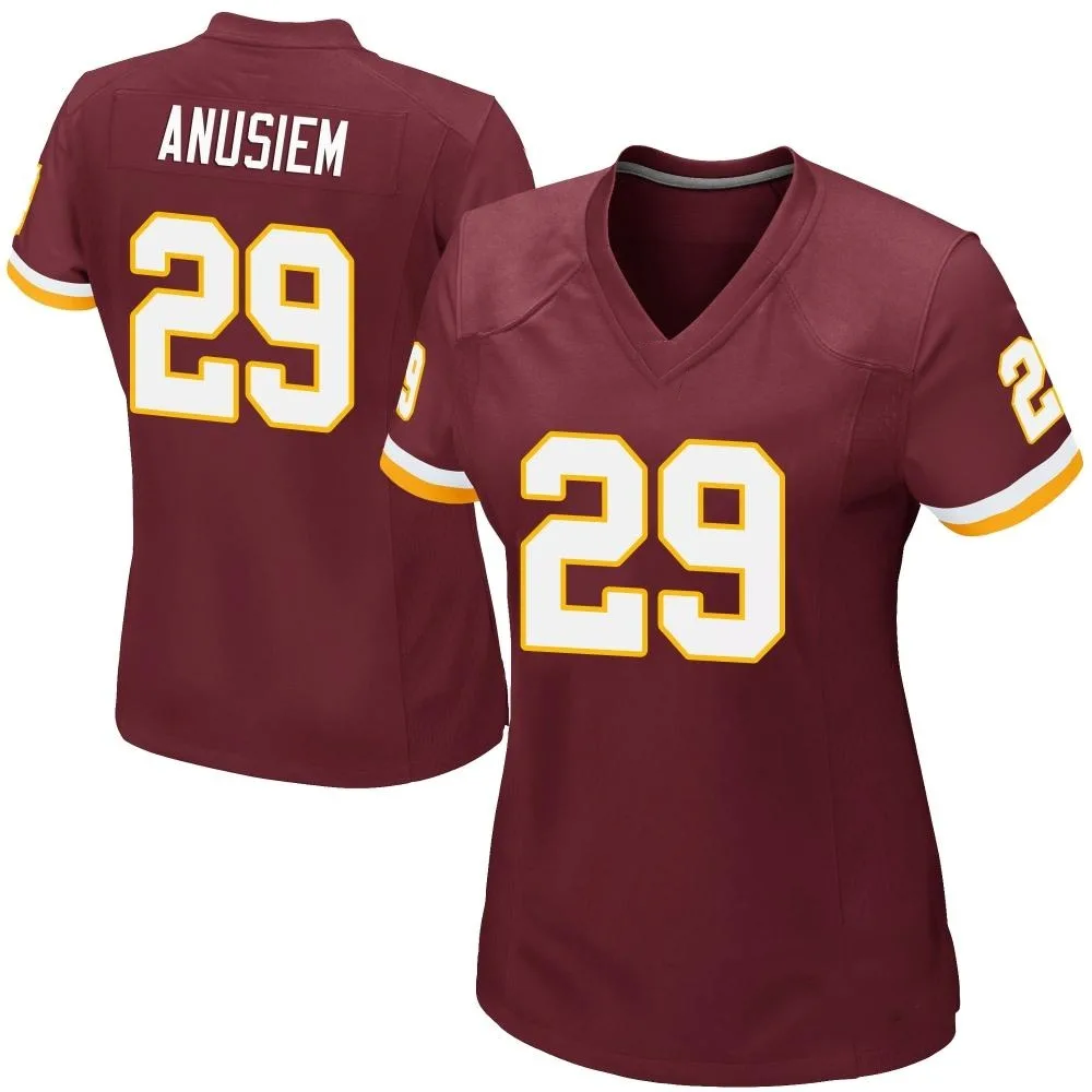 Women's Washington Commanders Chigozie Anusiem Nike Burgundy Team Color Game Jersey Women's Washington Commanders Chigozie Anusiem Nike Burgundy Team Color Game Jersey