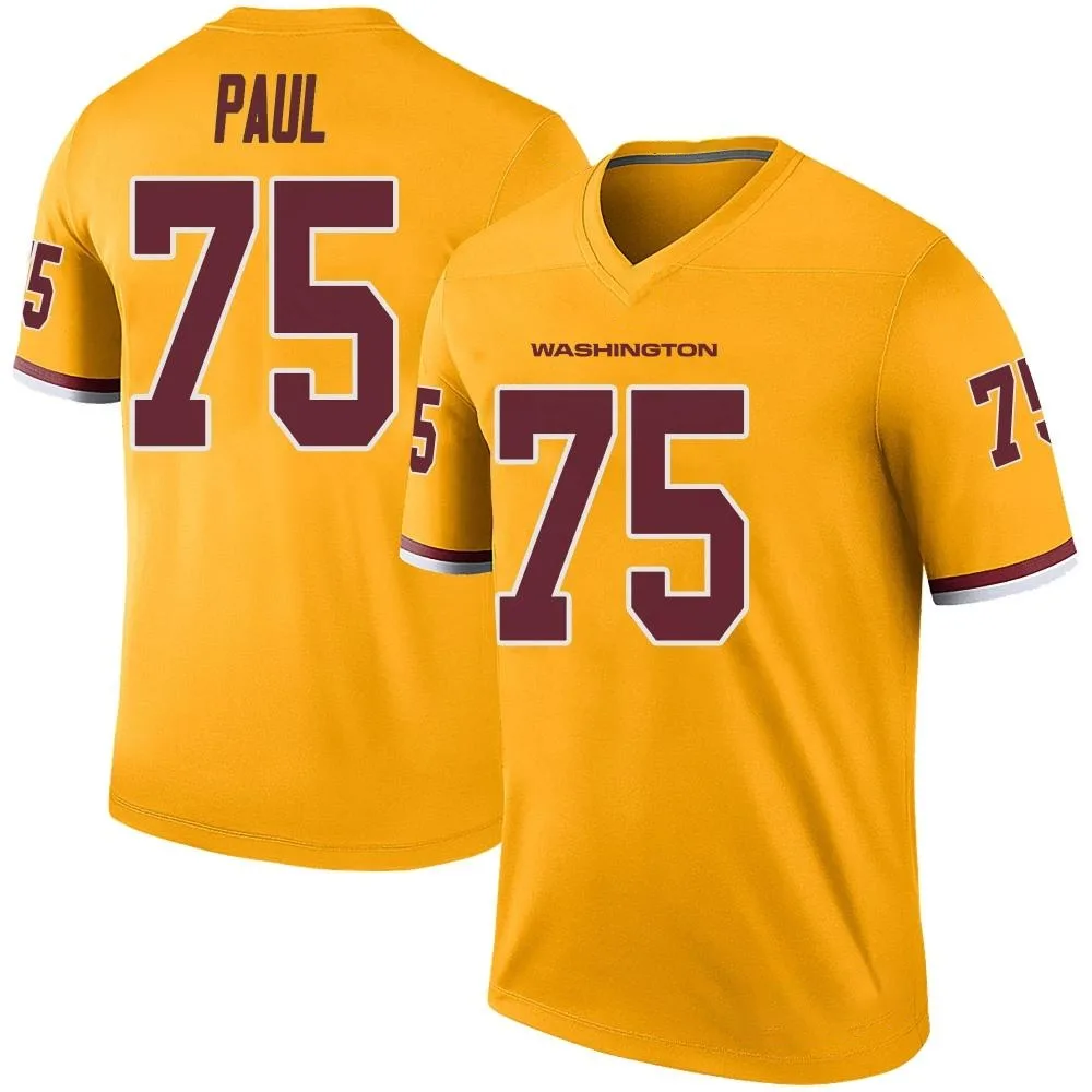 Men's Washington Commanders Chris Paul Nike Color Rush Legend Gold Jersey Men's Washington Commanders Chris Paul Nike Color Rush Legend Gold Jersey