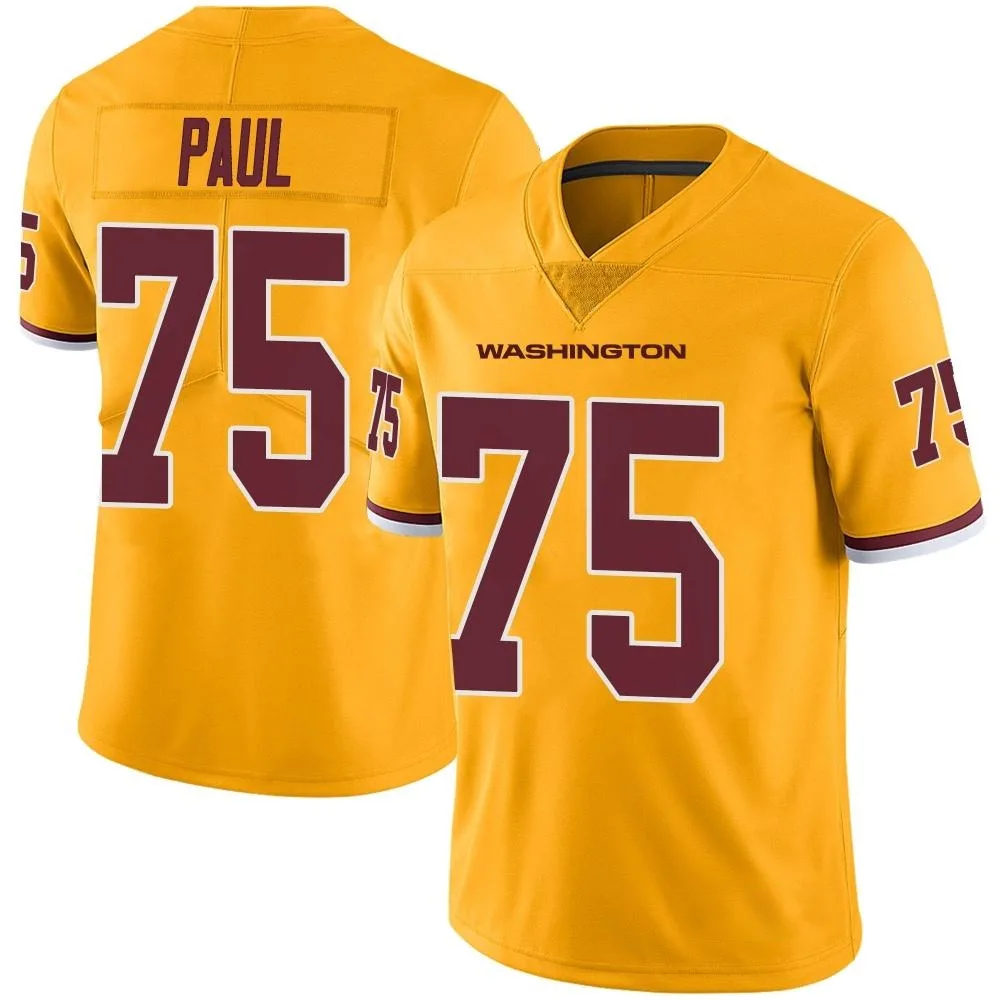 Men's Washington Commanders Chris Paul Nike Color Rush Limited Gold Jersey Men's Washington Commanders Chris Paul Nike Color Rush Limited Gold Jersey