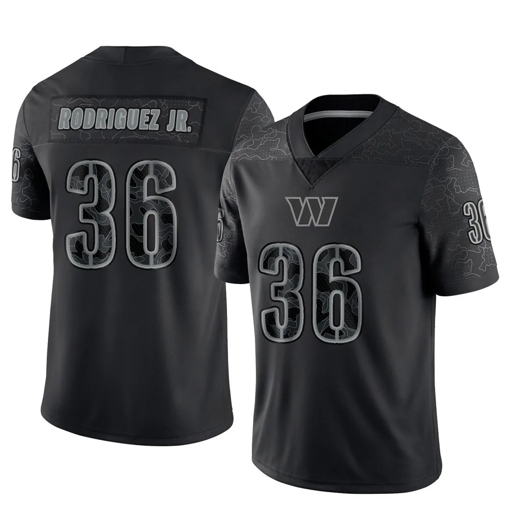 Men's Washington Commanders Chris Rodriguez Jr. Nike Reflective Limited Black Jersey Men's Washington Commanders Chris Rodriguez Jr. Nike Reflective Limited Black Jersey