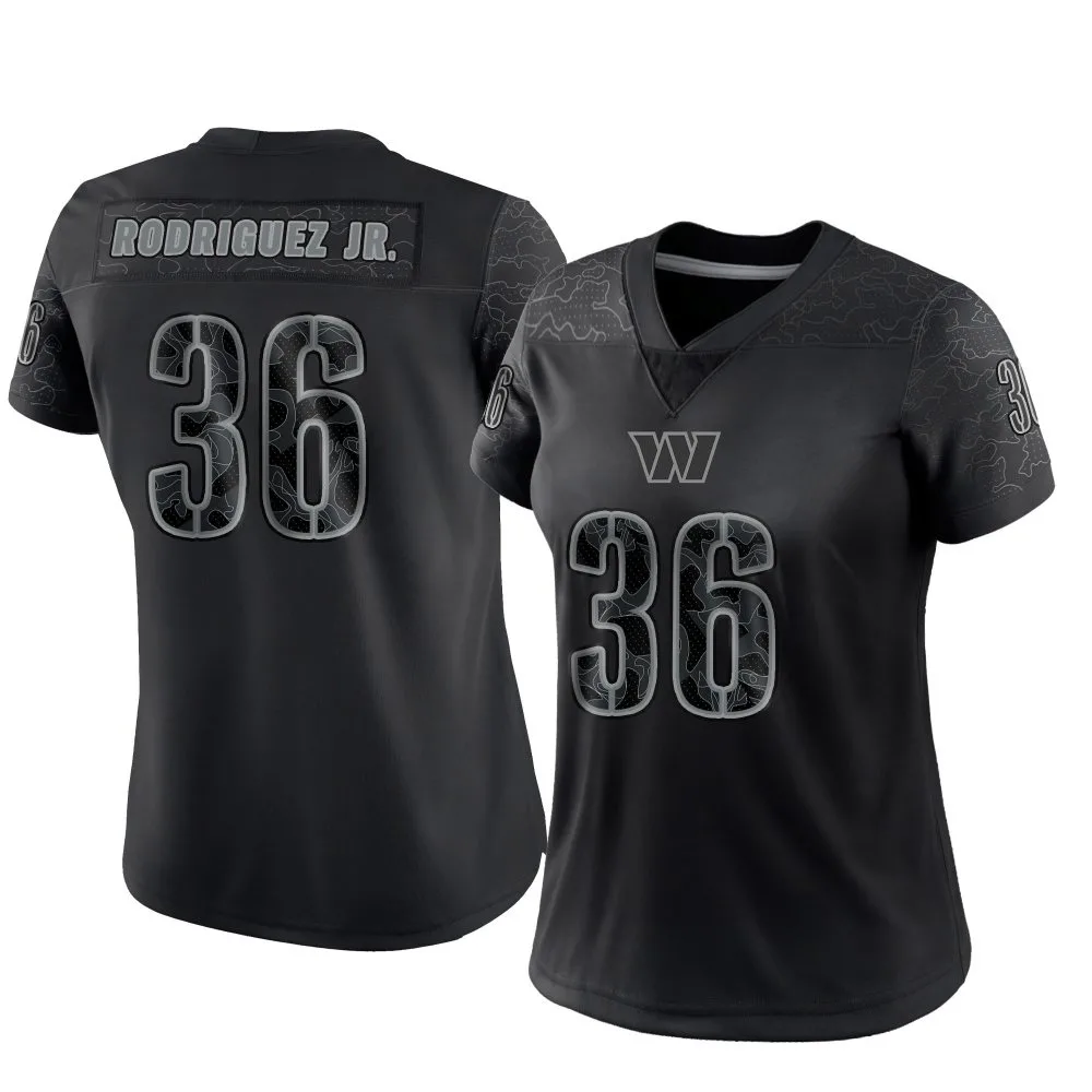 Women's Washington Commanders Chris Rodriguez Jr. Nike Reflective Limited Black Jersey Women's Washington Commanders Chris Rodriguez Jr. Nike Reflective Limited Black Jersey