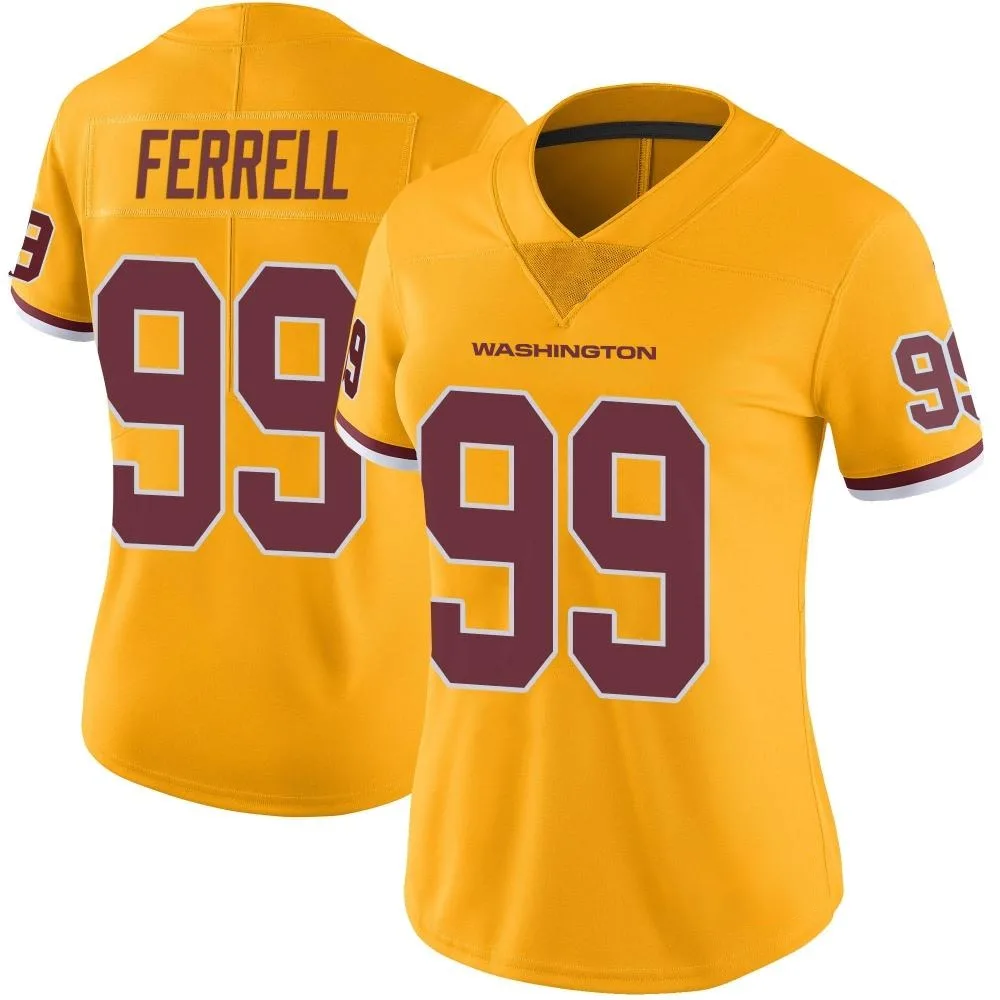 Women's Washington Commanders Clelin Ferrell Nike Color Rush Limited Gold Jersey Women's Washington Commanders Clelin Ferrell Nike Color Rush Limited Gold Jersey