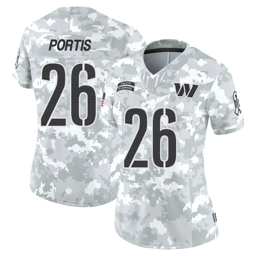 Women's Washington Commanders Clinton Portis Nike 2024 Salute to Service Limited Arctic Camo Jersey Women's Washington Commanders Clinton Portis Nike 2024 Salute to Service Limited Arctic Camo Jersey