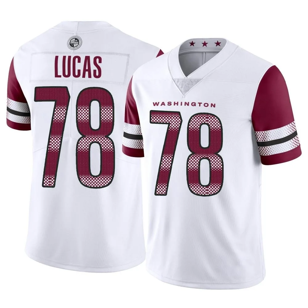 Men's Washington Commanders Cornelius Lucas Nike Vapor Limited White Jersey Men's Washington Commanders Cornelius Lucas Nike Vapor Limited White Jersey
