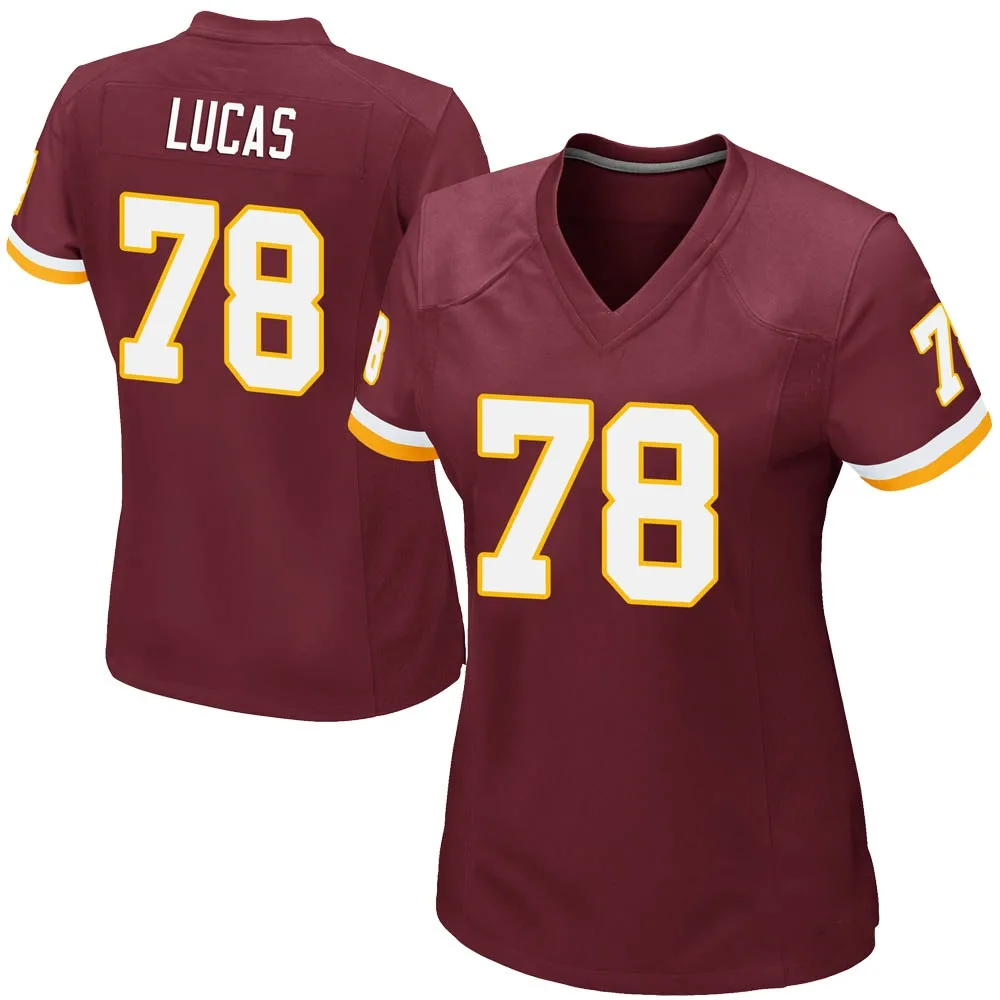 Women's Washington Commanders Cornelius Lucas Nike Burgundy Team Color Game Jersey Women's Washington Commanders Cornelius Lucas Nike Burgundy Team Color Game Jersey