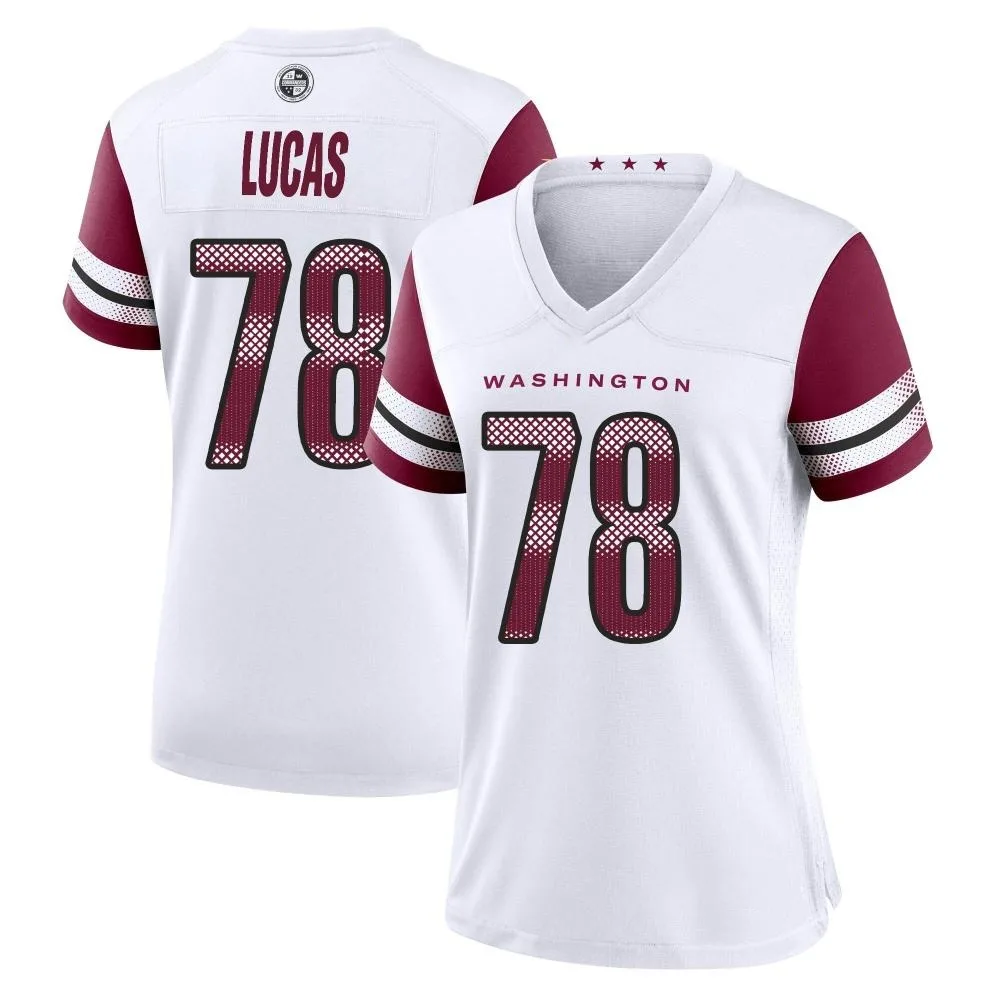 Women's Washington Commanders Cornelius Lucas Nike Game White Jersey Women's Washington Commanders Cornelius Lucas Nike Game White Jersey