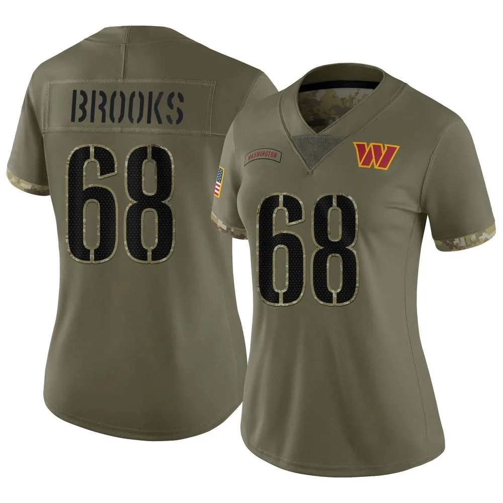 Women's Washington Commanders Curtis Brooks Nike 2022 Salute To Service Limited Olive Jersey Women's Washington Commanders Curtis Brooks Nike 2022 Salute To Service Limited Olive Jersey