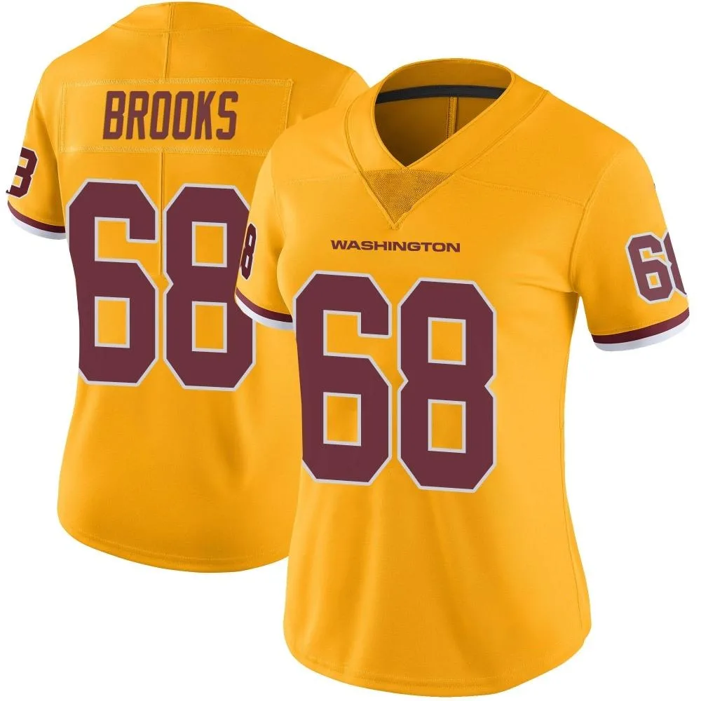 Women's Washington Commanders Curtis Brooks Nike Color Rush Limited Gold Jersey Women's Washington Commanders Curtis Brooks Nike Color Rush Limited Gold Jersey