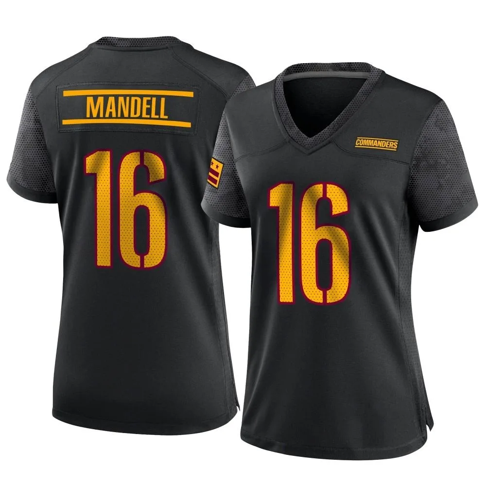 Women's Washington Commanders D'angelo Mandell Nike Alternate Game Black Jersey Women's Washington Commanders D'angelo Mandell Nike Alternate Game Black Jersey