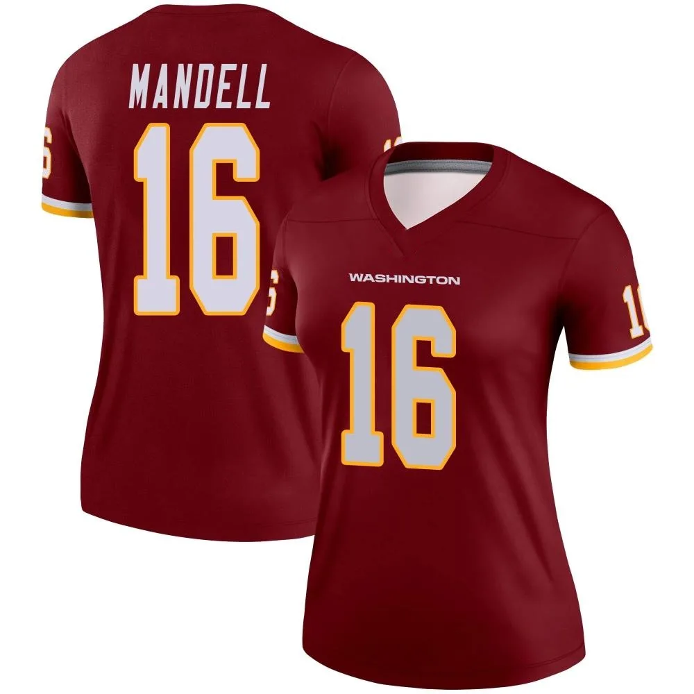 Women's Washington Commanders D'angelo Mandell Nike Burgundy Legend Jersey Women's Washington Commanders D'angelo Mandell Nike Burgundy Legend Jersey