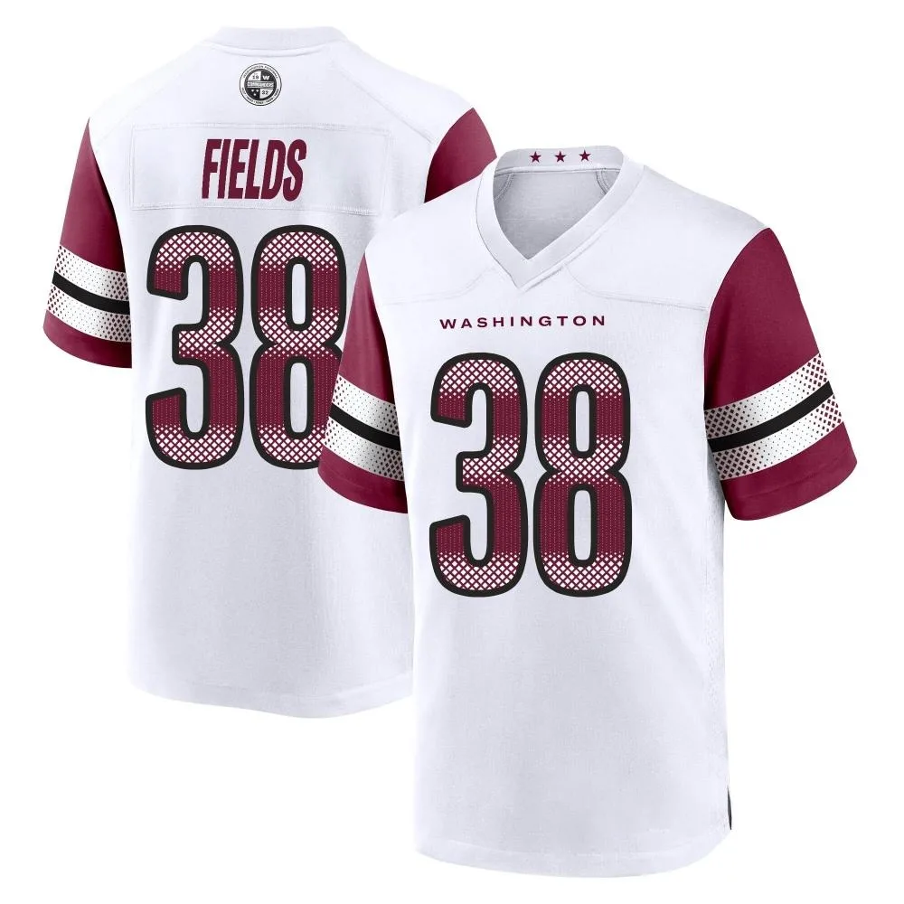 Men's Washington Commanders Damarcus Fields Nike Game White Jersey Men's Washington Commanders Damarcus Fields Nike Game White Jersey