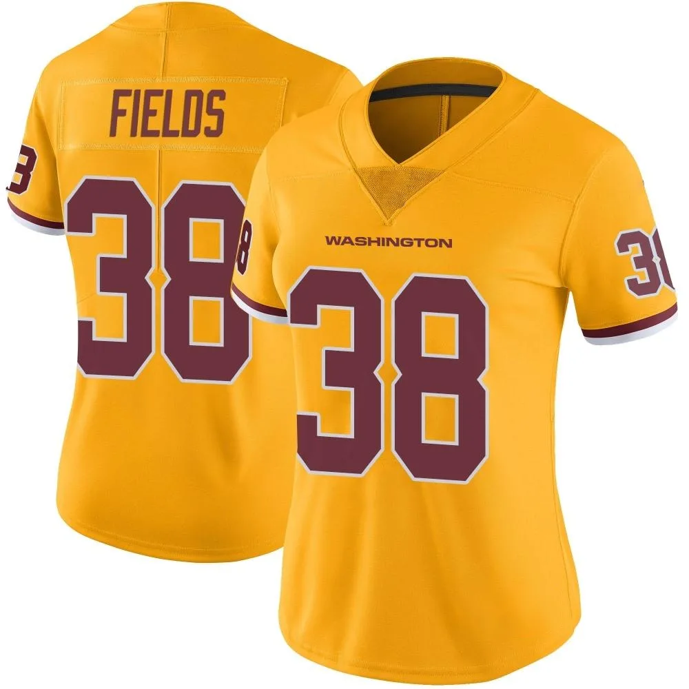 Women's Washington Commanders Damarcus Fields Nike Color Rush Limited Gold Jersey Women's Washington Commanders Damarcus Fields Nike Color Rush Limited Gold Jersey