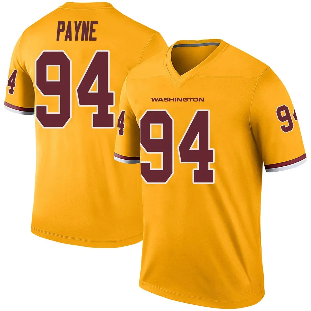 Men's Washington Commanders Daron Payne Nike Color Rush Legend Gold Jersey Men's Washington Commanders Daron Payne Nike Color Rush Legend Gold Jersey
