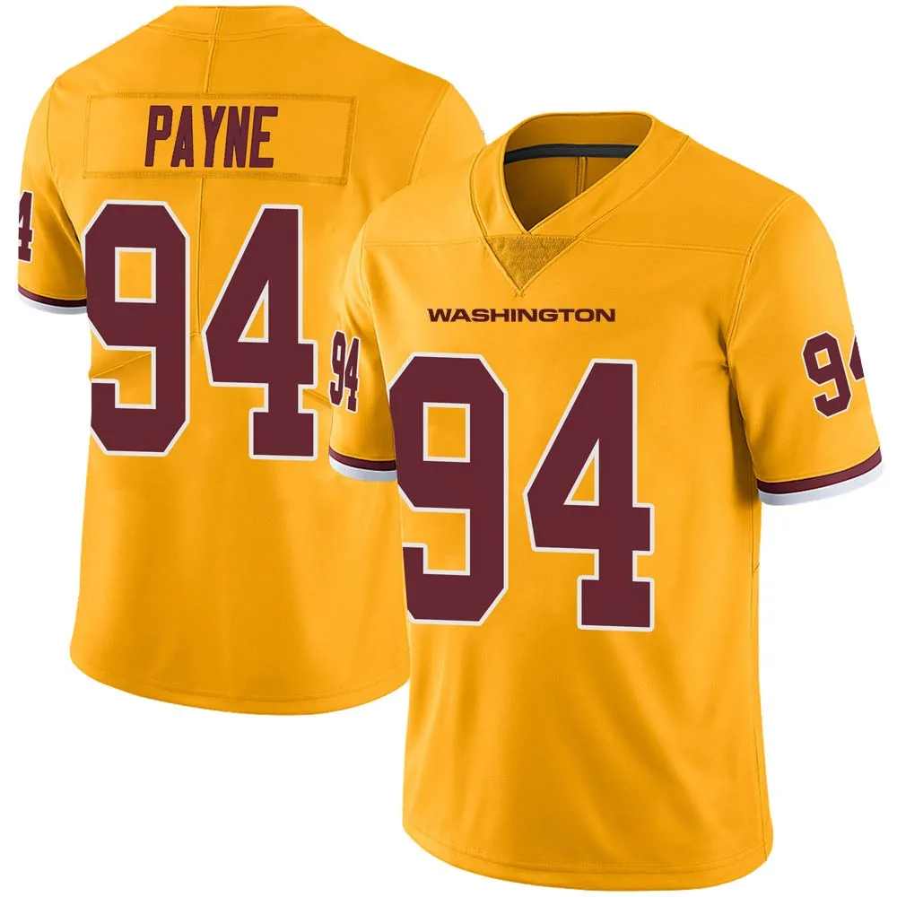 Men's Washington Commanders Daron Payne Nike Color Rush Limited Gold Jersey Men's Washington Commanders Daron Payne Nike Color Rush Limited Gold Jersey