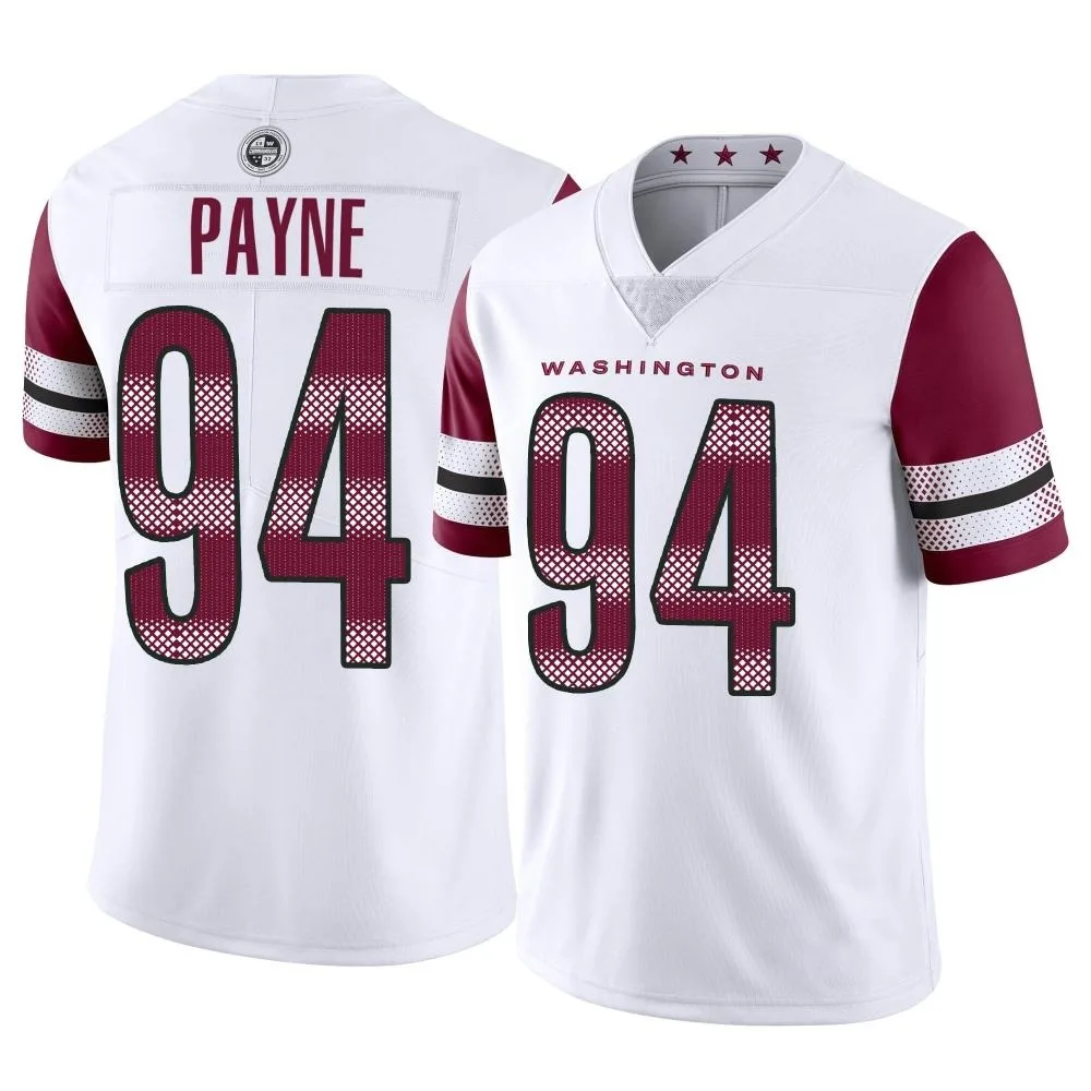 Men's Washington Commanders Daron Payne Nike Vapor Limited White Jersey Men's Washington Commanders Daron Payne Nike Vapor Limited White Jersey