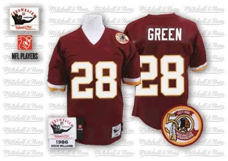 Men's Washington Commanders Darrell Green Mitchell and Ness 50TH Patch Throwback Authentic Red Jersey Men's Washington Commanders Darrell Green Mitchell and Ness 50TH Patch Throwback Authentic Red Jersey