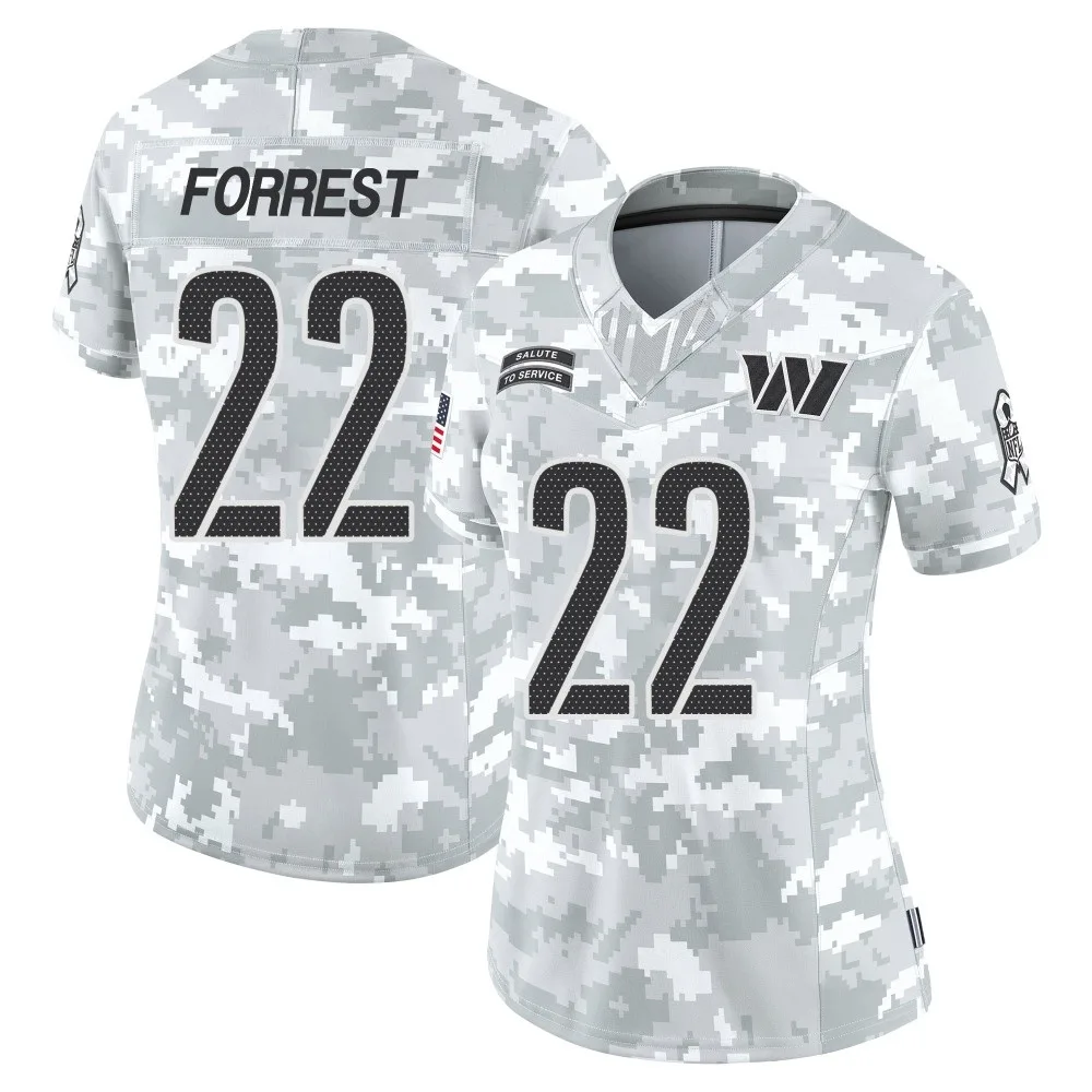 Women's Washington Commanders Darrick Forrest Nike 2024 Salute to Service Limited Arctic Camo Jersey Women's Washington Commanders Darrick Forrest Nike 2024 Salute to Service Limited Arctic Camo Jersey