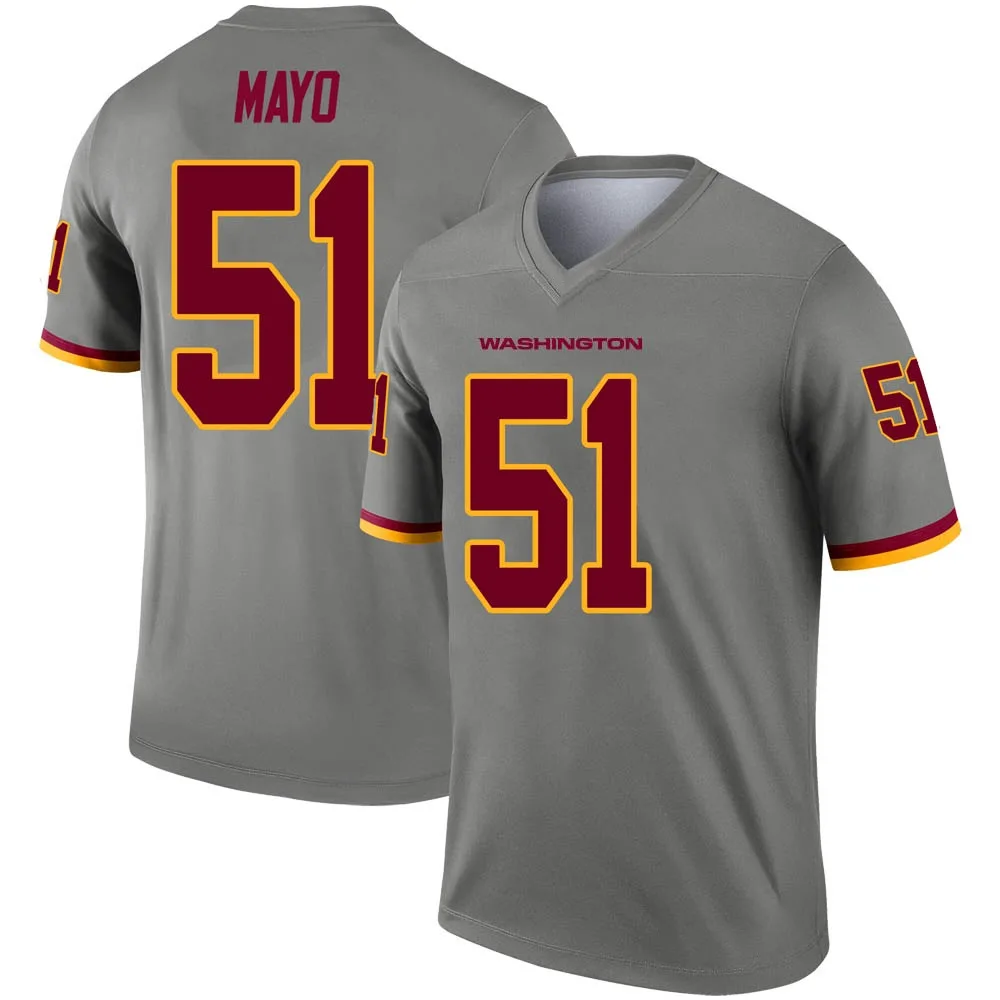 Men's Washington Commanders David Mayo Nike Inverted Legend Gray Jersey Men's Washington Commanders David Mayo Nike Inverted Legend Gray Jersey