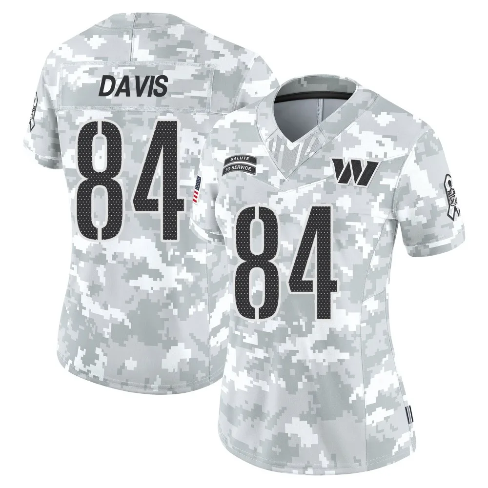 Women's Washington Commanders Davion Davis Nike 2024 Salute to Service Limited Arctic Camo Jersey Women's Washington Commanders Davion Davis Nike 2024 Salute to Service Limited Arctic Camo Jersey