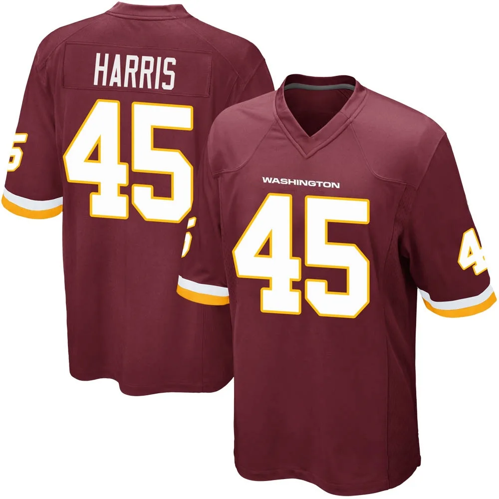 Men's Washington Commanders De'jon Harris Nike Burgundy Team Color Game Jersey Men's Washington Commanders De'jon Harris Nike Burgundy Team Color Game Jersey