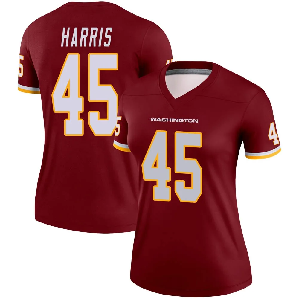Women's Washington Commanders De'jon Harris Nike Burgundy Legend Jersey Women's Washington Commanders De'jon Harris Nike Burgundy Legend Jersey