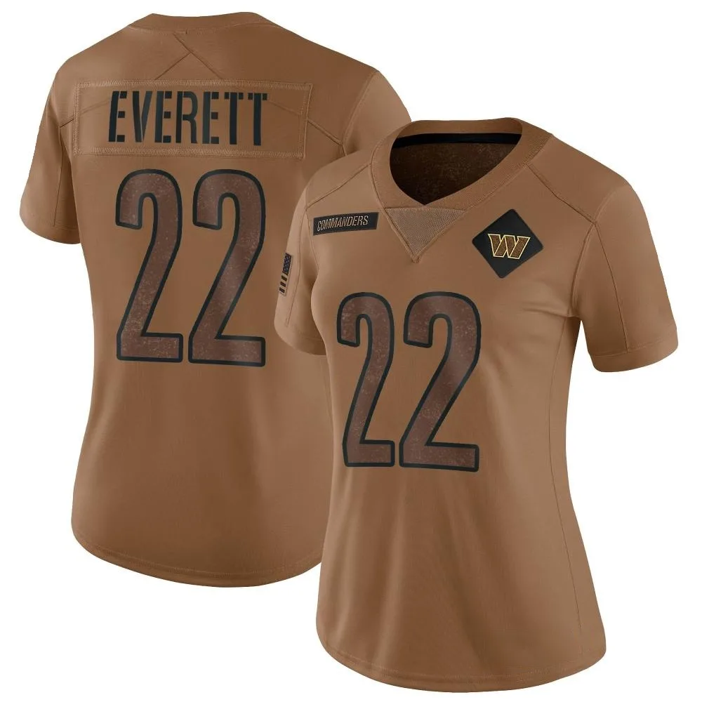 Women's Washington Commanders Deshazor Everett Nike 2023 Salute To Service Limited Brown Jersey Women's Washington Commanders Deshazor Everett Nike 2023 Salute To Service Limited Brown Jersey