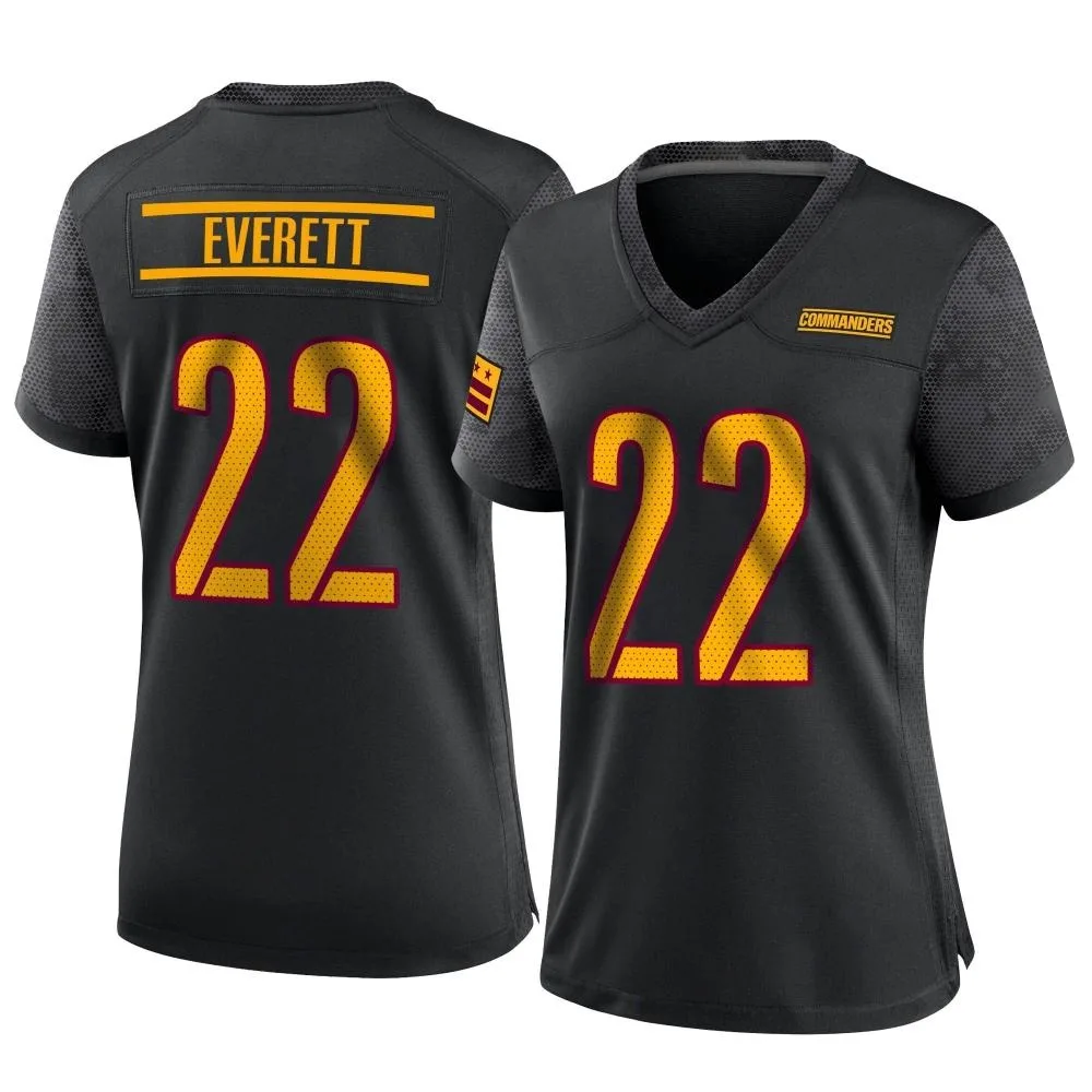 Women's Washington Commanders Deshazor Everett Nike Alternate Game Black Jersey Women's Washington Commanders Deshazor Everett Nike Alternate Game Black Jersey