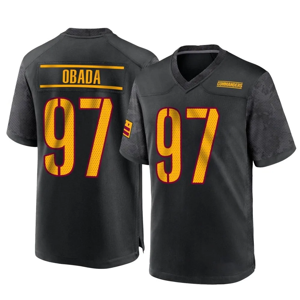 Men's Washington Commanders Efe Obada Nike Alternate Game Black Jersey Men's Washington Commanders Efe Obada Nike Alternate Game Black Jersey
