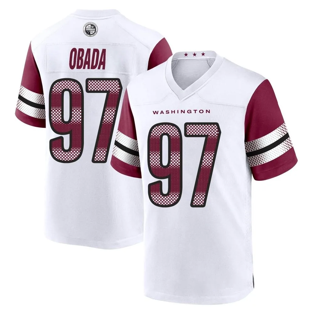 Men's Washington Commanders Efe Obada Nike Game White Jersey Men's Washington Commanders Efe Obada Nike Game White Jersey