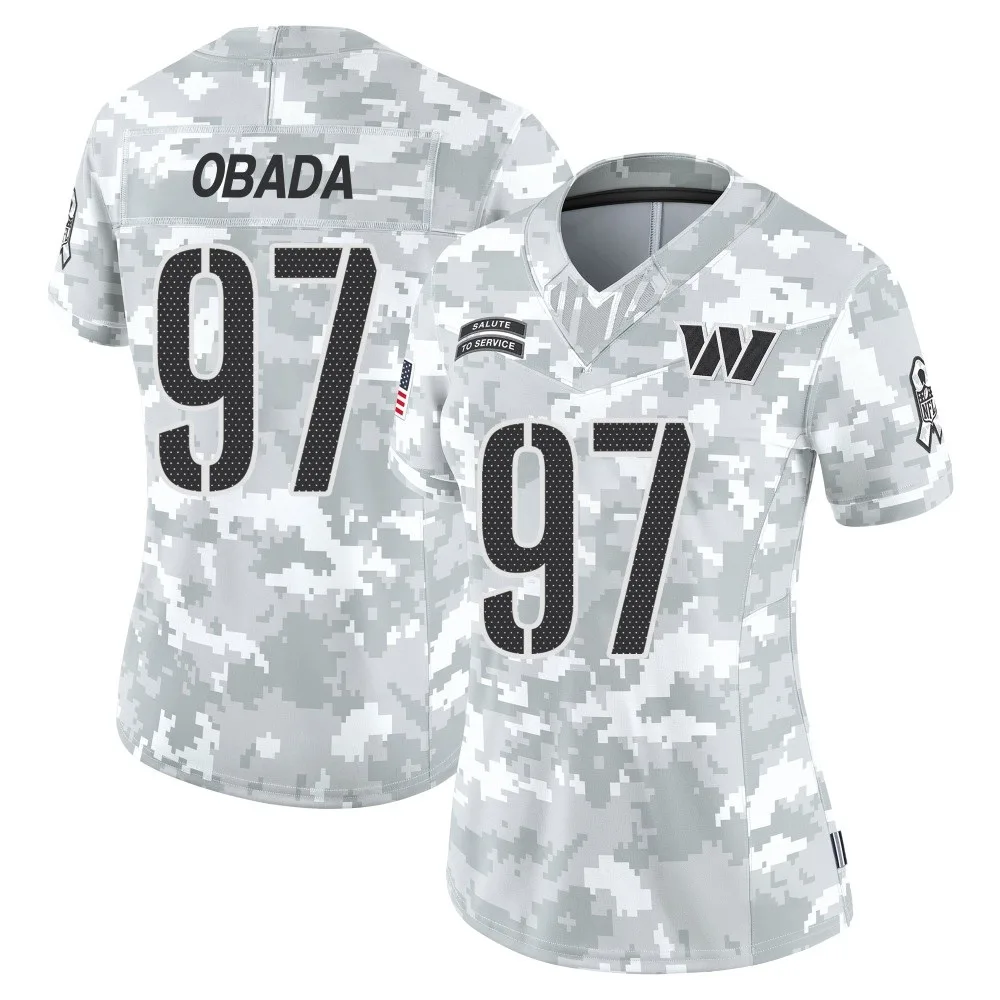 Women's Washington Commanders Efe Obada Nike 2024 Salute to Service Limited Arctic Camo Jersey Women's Washington Commanders Efe Obada Nike 2024 Salute to Service Limited Arctic Camo Jersey