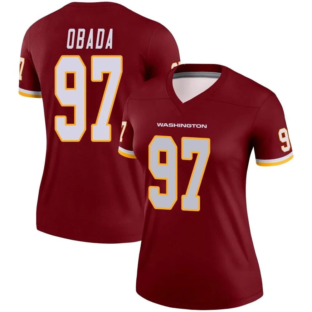 Women's Washington Commanders Efe Obada Nike Burgundy Legend Jersey Women's Washington Commanders Efe Obada Nike Burgundy Legend Jersey
