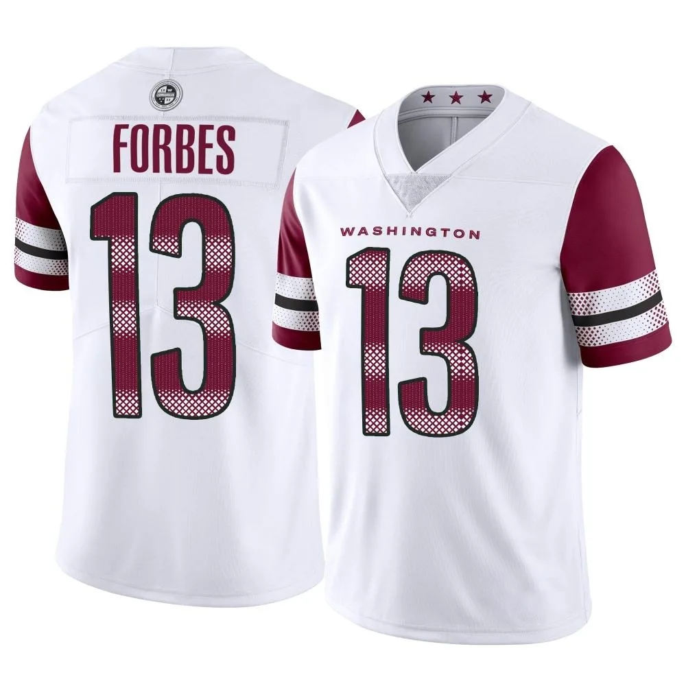 Men's Washington Commanders Emmanuel Forbes Jr. Nike Vapor Limited White Jersey Men's Washington Commanders Emmanuel Forbes Jr. Nike Vapor Limited White Jersey