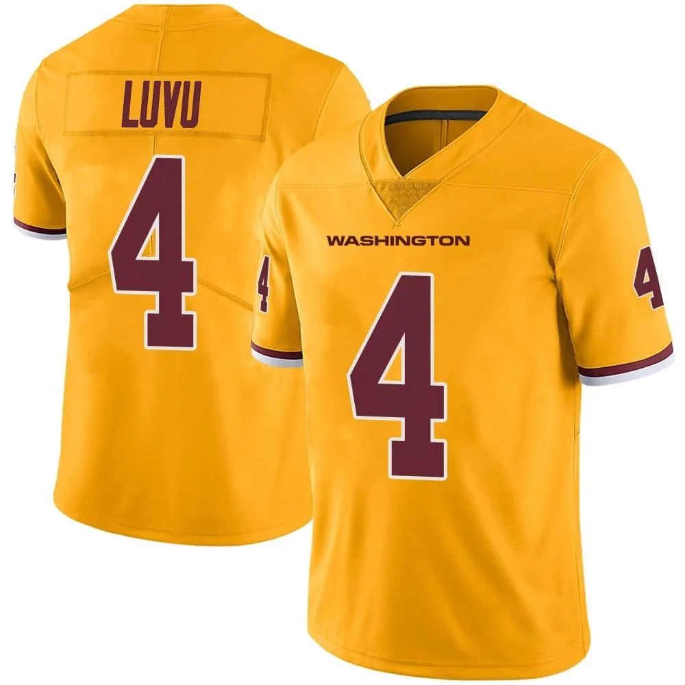 Men's Washington Commanders Frankie Luvu Nike Color Rush Limited Gold Jersey Men's Washington Commanders Frankie Luvu Nike Color Rush Limited Gold Jersey