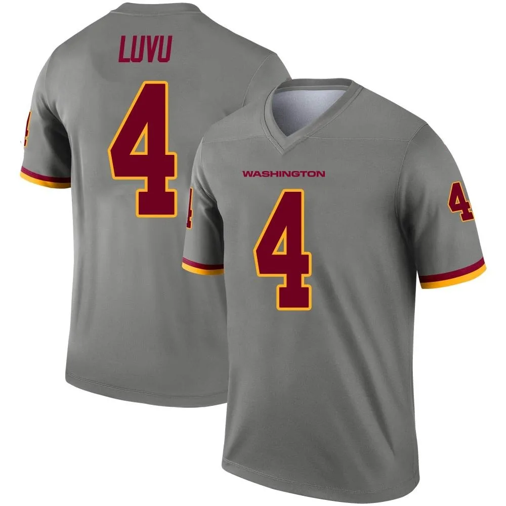 Men's Washington Commanders Frankie Luvu Nike Inverted Legend Gray Jersey Men's Washington Commanders Frankie Luvu Nike Inverted Legend Gray Jersey