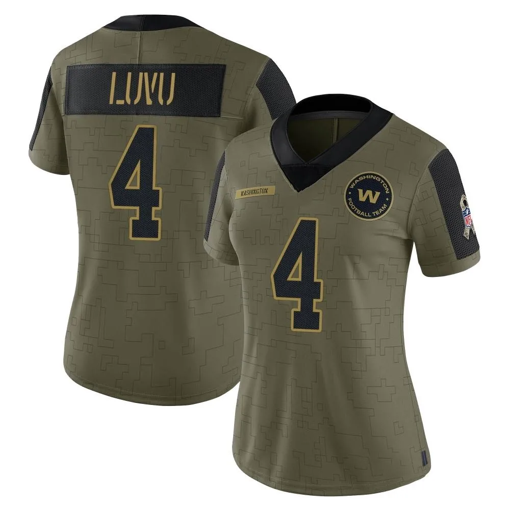 Women's Washington Commanders Frankie Luvu Nike 2021 Salute To Service Limited Olive Jersey Women's Washington Commanders Frankie Luvu Nike 2021 Salute To Service Limited Olive Jersey