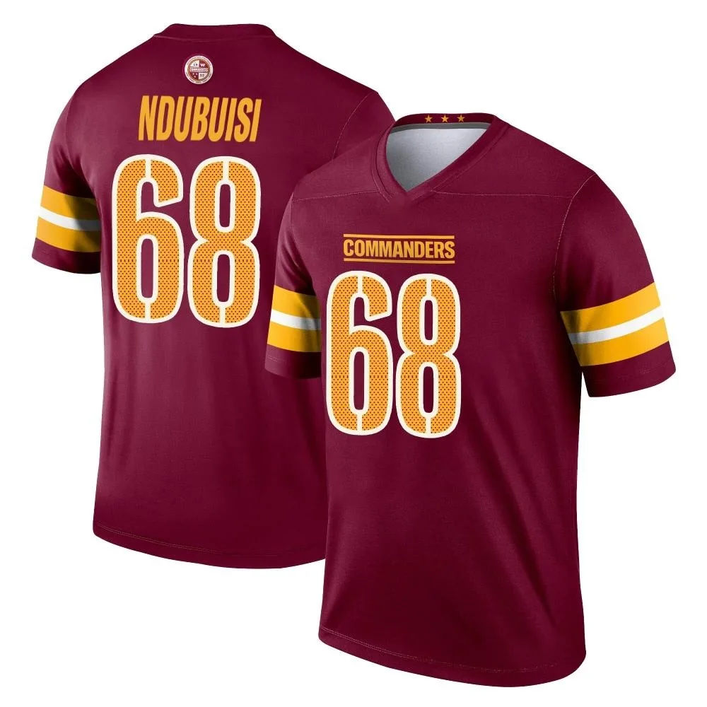 Men's Washington Commanders Haggai Ndubuisi Nike Burgundy Legend Jersey Men's Washington Commanders Haggai Ndubuisi Nike Burgundy Legend Jersey