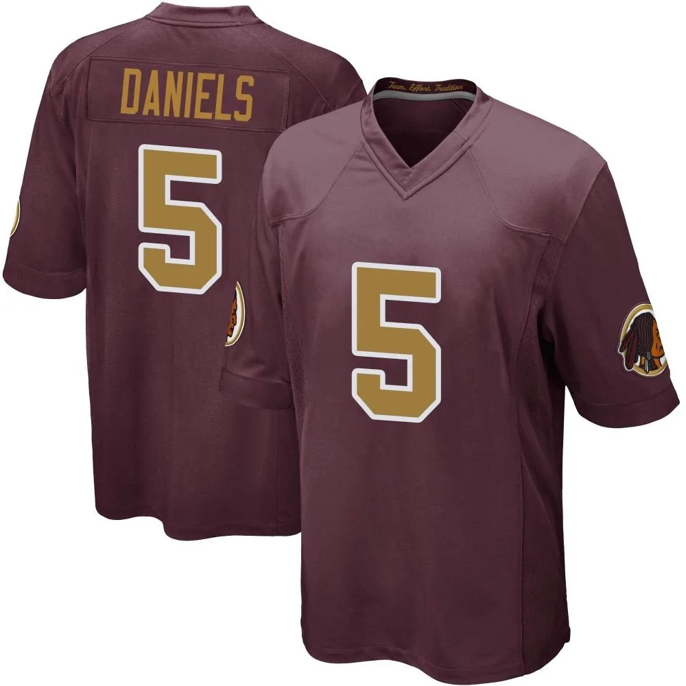Men's Washington Commanders Jayden Daniels Nike Burgundy Alternate Game Jersey Men's Washington Commanders Jayden Daniels Nike Burgundy Alternate Game Jersey