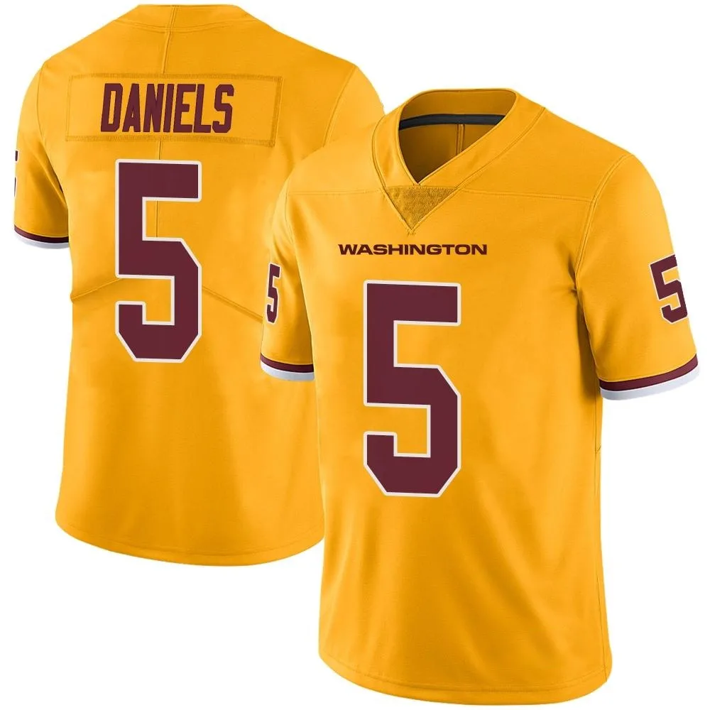 Men's Washington Commanders Jayden Daniels Nike Color Rush Limited Gold Jersey Men's Washington Commanders Jayden Daniels Nike Color Rush Limited Gold Jersey