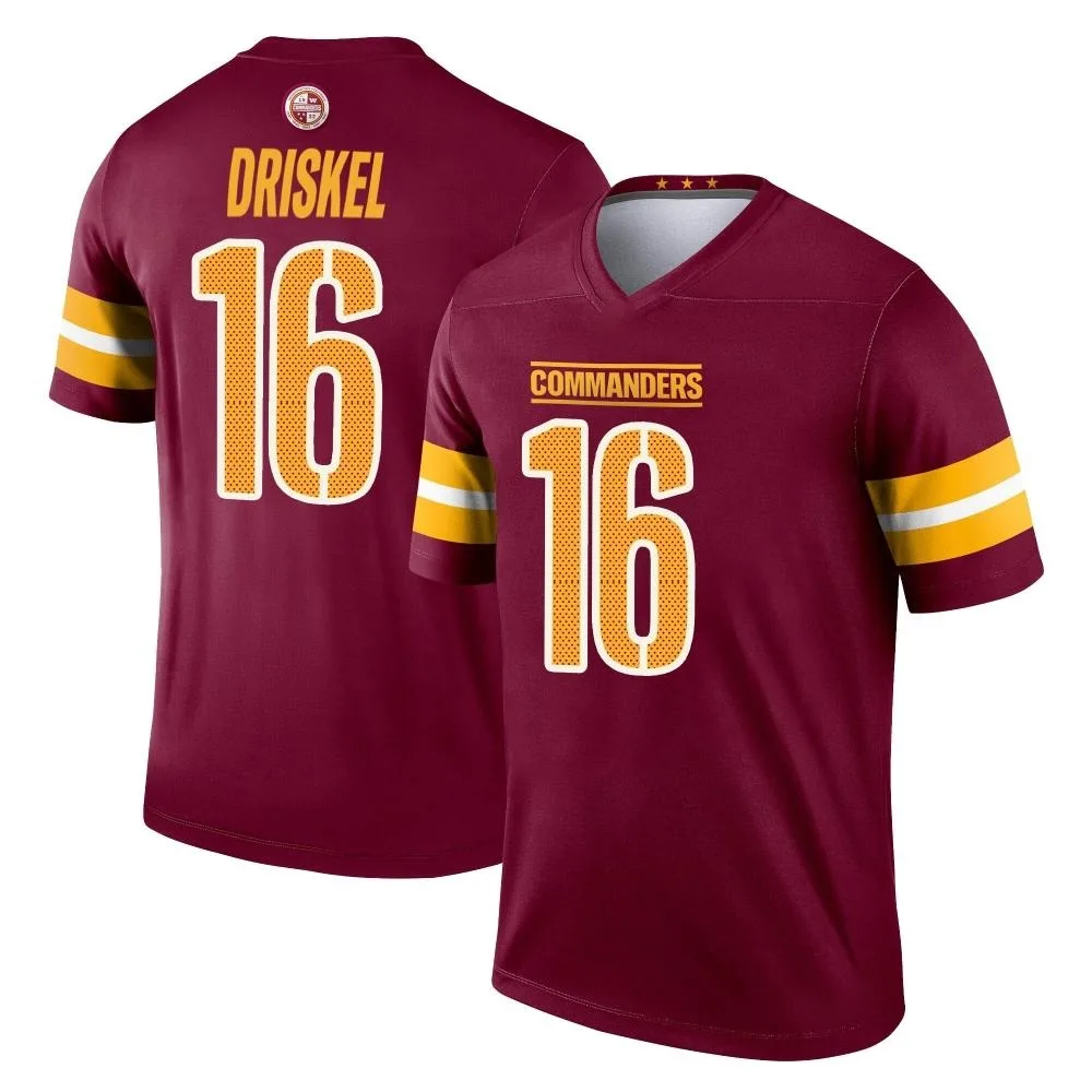 Men's Washington Commanders Jeff Driskel Nike Burgundy Legend Jersey Men's Washington Commanders Jeff Driskel Nike Burgundy Legend Jersey