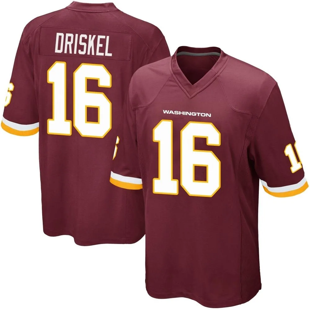 Men's Washington Commanders Jeff Driskel Nike Burgundy Team Color Game Jersey Men's Washington Commanders Jeff Driskel Nike Burgundy Team Color Game Jersey