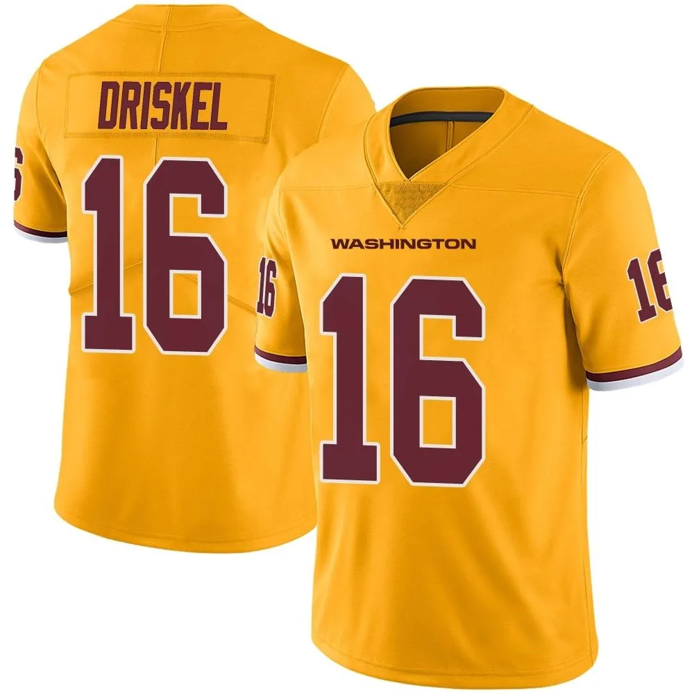 Men's Washington Commanders Jeff Driskel Nike Color Rush Limited Gold Jersey Men's Washington Commanders Jeff Driskel Nike Color Rush Limited Gold Jersey
