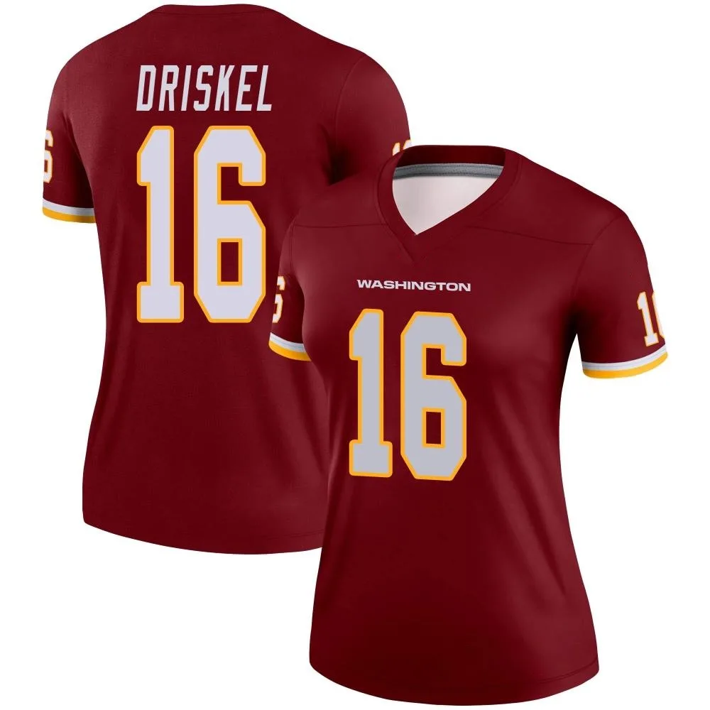 Women's Washington Commanders Jeff Driskel Nike Burgundy Legend Jersey Women's Washington Commanders Jeff Driskel Nike Burgundy Legend Jersey