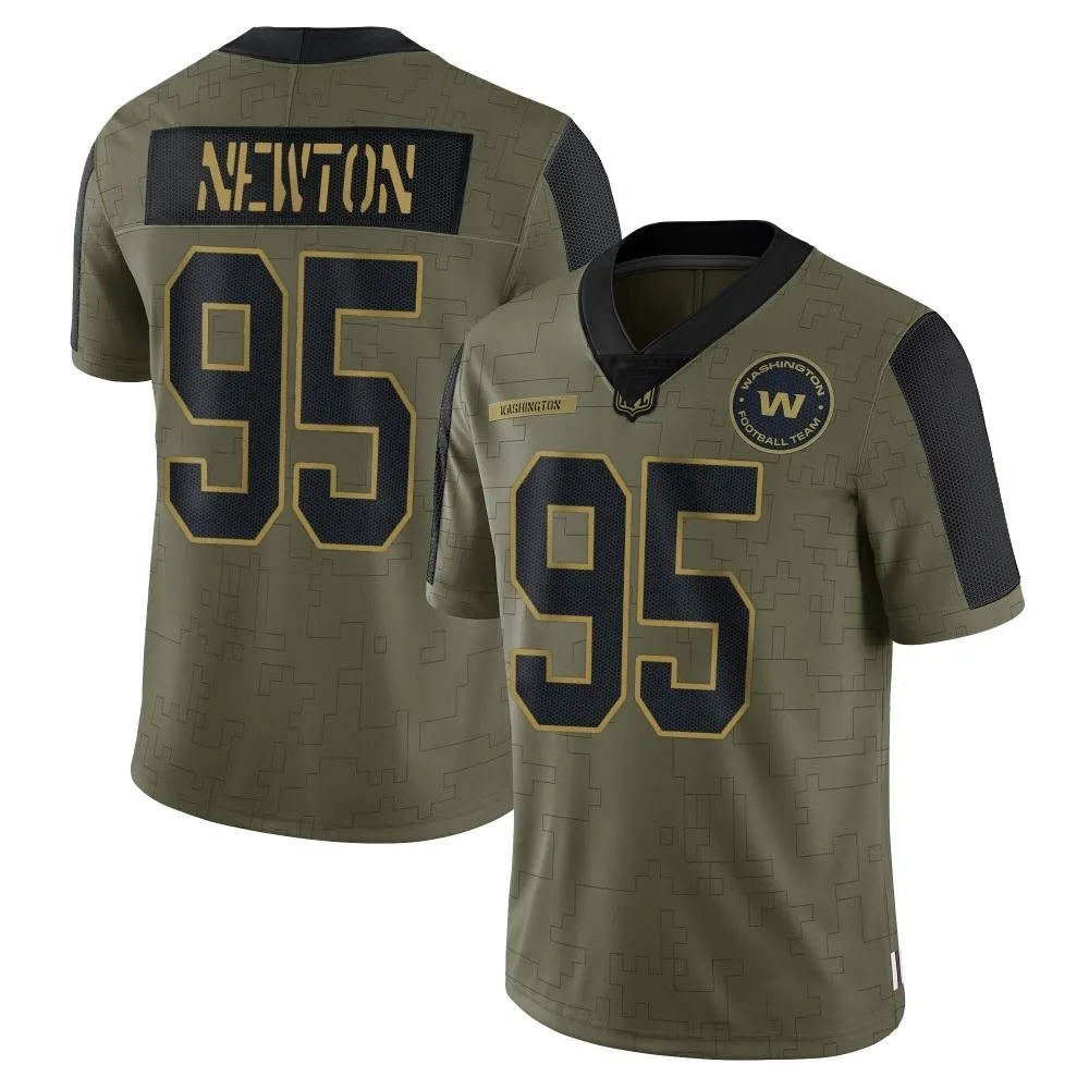 Men's Washington Commanders Jer'zhan Newton Nike 2021 Salute To Service Limited Olive Jersey Men's Washington Commanders Jer'zhan Newton Nike 2021 Salute To Service Limited Olive Jersey