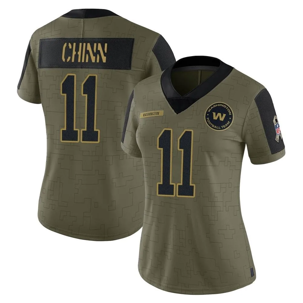 Women's Washington Commanders Jeremy Chinn Nike 2021 Salute To Service Limited Olive Jersey Women's Washington Commanders Jeremy Chinn Nike 2021 Salute To Service Limited Olive Jersey