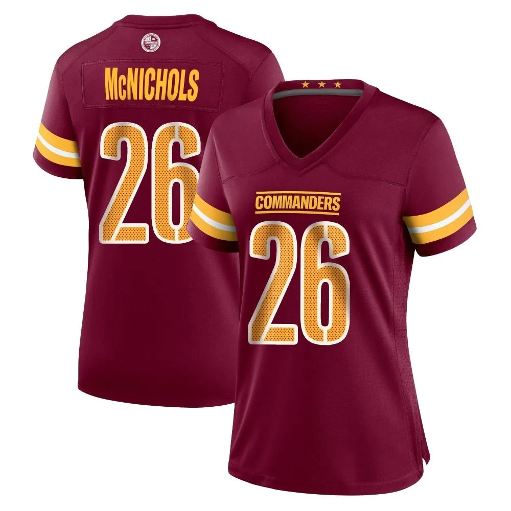 Women's Washington Commanders Jeremy Mcnichols Nike Burgundy Game Jersey Women's Washington Commanders Jeremy Mcnichols Nike Burgundy Game Jersey