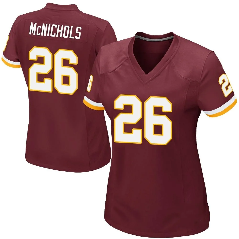 Women's Washington Commanders Jeremy Mcnichols Nike Burgundy Team Color Game Jersey Women's Washington Commanders Jeremy Mcnichols Nike Burgundy Team Color Game Jersey