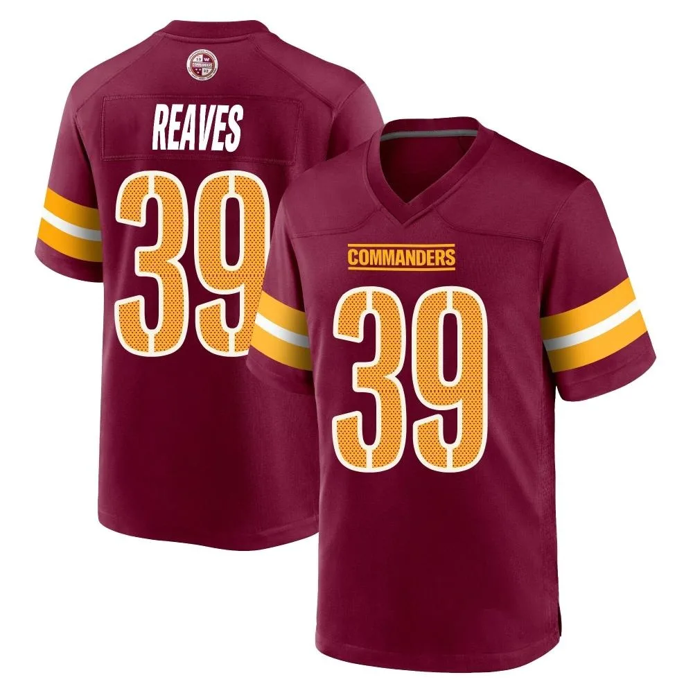 Men's Washington Commanders Jeremy Reaves Nike Burgundy Game Jersey Men's Washington Commanders Jeremy Reaves Nike Burgundy Game Jersey