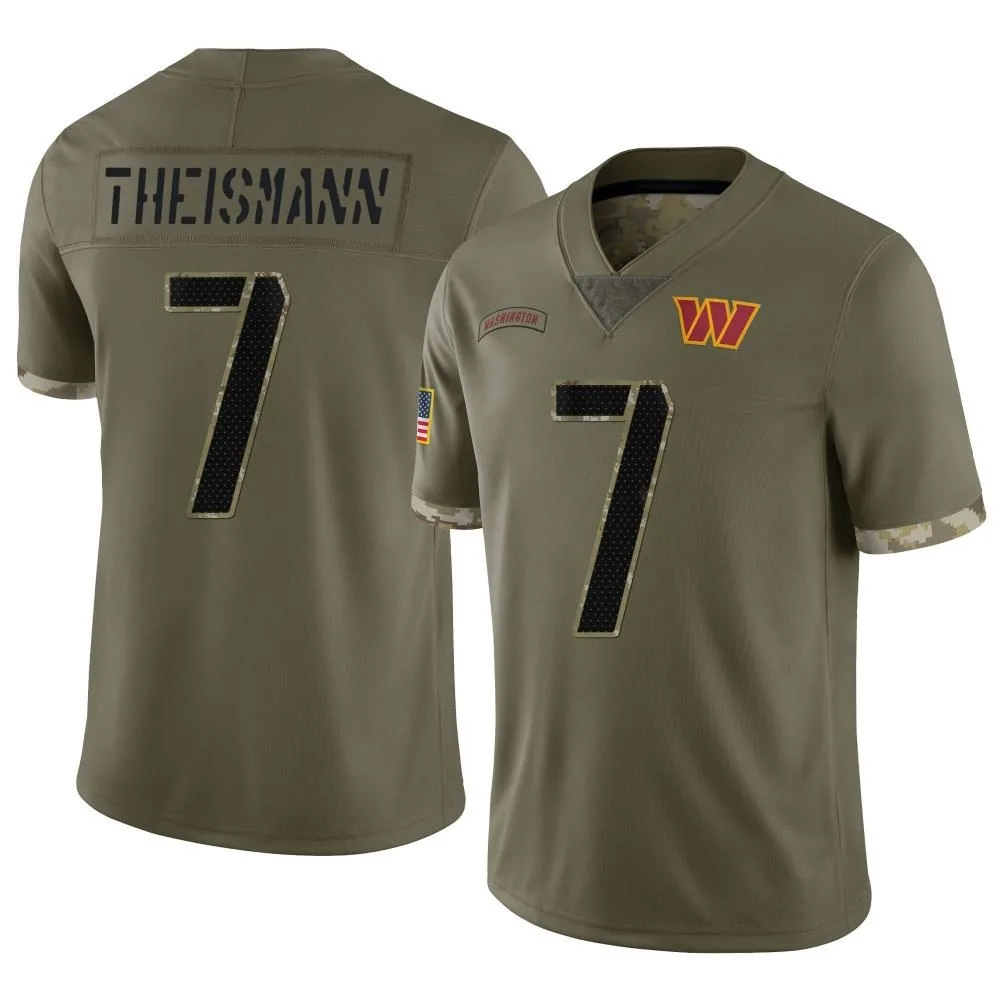 Men's Washington Commanders Joe Theismann Nike 2022 Salute To Service Limited Olive Jersey Men's Washington Commanders Joe Theismann Nike 2022 Salute To Service Limited Olive Jersey