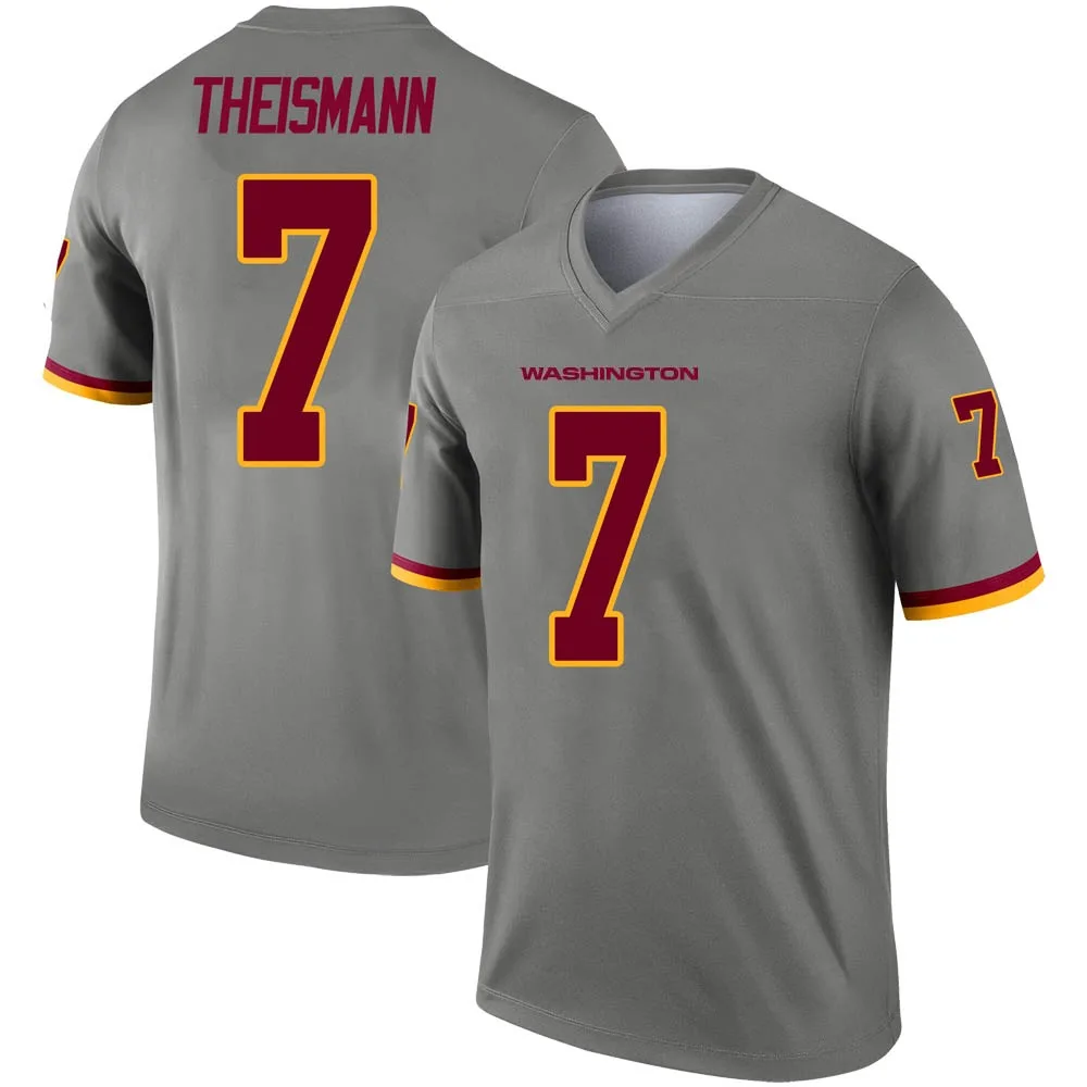Men's Washington Commanders Joe Theismann Nike Inverted Legend Gray Jersey Men's Washington Commanders Joe Theismann Nike Inverted Legend Gray Jersey