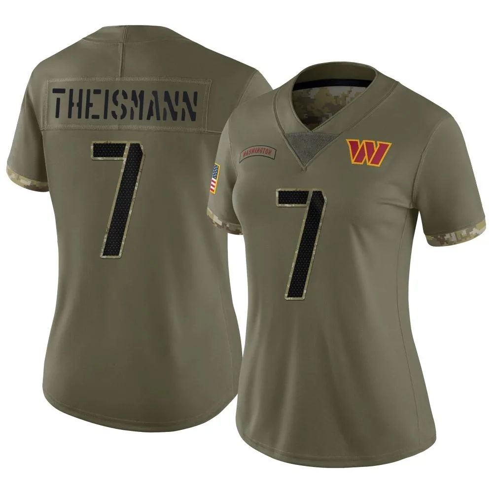Women's Washington Commanders Joe Theismann Nike 2022 Salute To Service Limited Olive Jersey Women's Washington Commanders Joe Theismann Nike 2022 Salute To Service Limited Olive Jersey